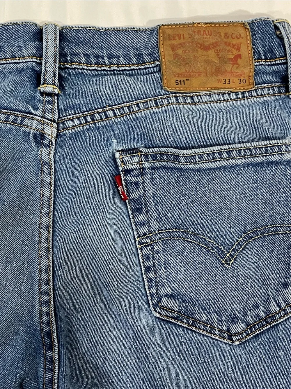 Levi's men’s 511 straight leg blue jeans  Size 33x30